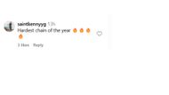 Fan reacts to Playboi Carti’s custom YVL chain (Image via Instagram /@complexstyle)